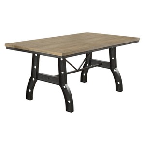 Iohomes Gillock Industrial Two Toned Dining Table Rustic Oak - HOMES: Inside + Out, Brown