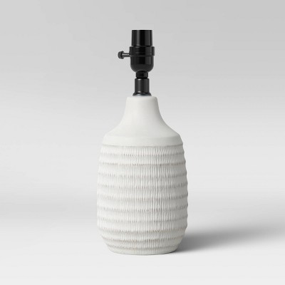 Small Textured Ceramic Lamp Base White - Threshold™