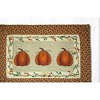 Earth Rugs Harvest Pumpkin Oblong Patch Tread – 20"x30" Hand-Stenciled Braided Jute Fall Accent Mat - 2 of 3