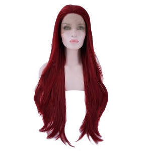 Unique Bargains Women Long Straight Hair Lace Front Wig with Wig Cap 24" 1PC - 1 of 4