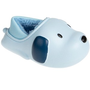 FOAMWALK Toddler Boy's Novelty Clogs with Faux Shearling and Fur Lining - Cute Shark and Dog Clogs for Toddler - 1 of 4