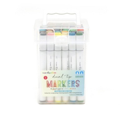 36ct Color Marker Set Thick Dual Tip Multicolor Package - FLOMO