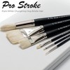 Creative Mark Pro Stroke Premium White Chungking Hog Bristle Artist Paint Brush - Filbert - Natural Bristle Brush w/ Great Control Suitable for Oils, - 4 of 4