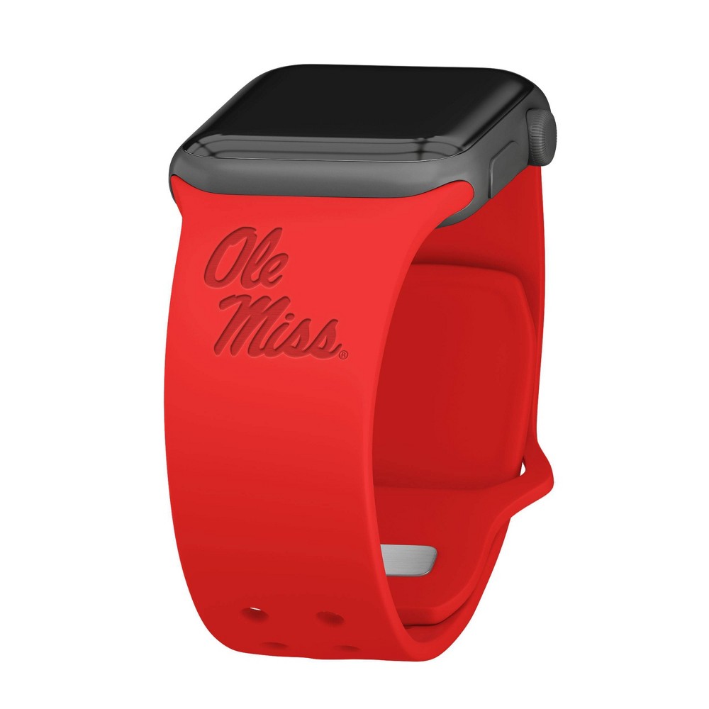 Photos - Smartwatches NCAA Mississippi Ole Miss Rebels Wordmark Engraved Apple Watch Band - 42/4