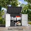 Chic Crate-Resin Tool Shed, 36 Cu Ft Waterproof Outdoor Horizontal Storage, Weather-resistant Utility Shed With Air Vent - 4 of 4
