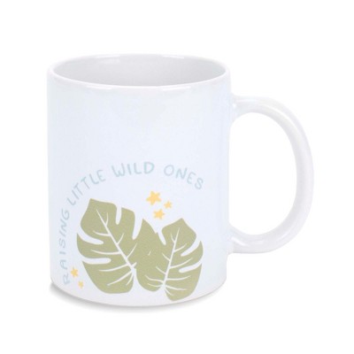 Elanze Designs Mamasaurus Raising Little Wild Ones White 11 Ounce Ceramic Classic Coffee Mug Hot Cold Beverage Cup