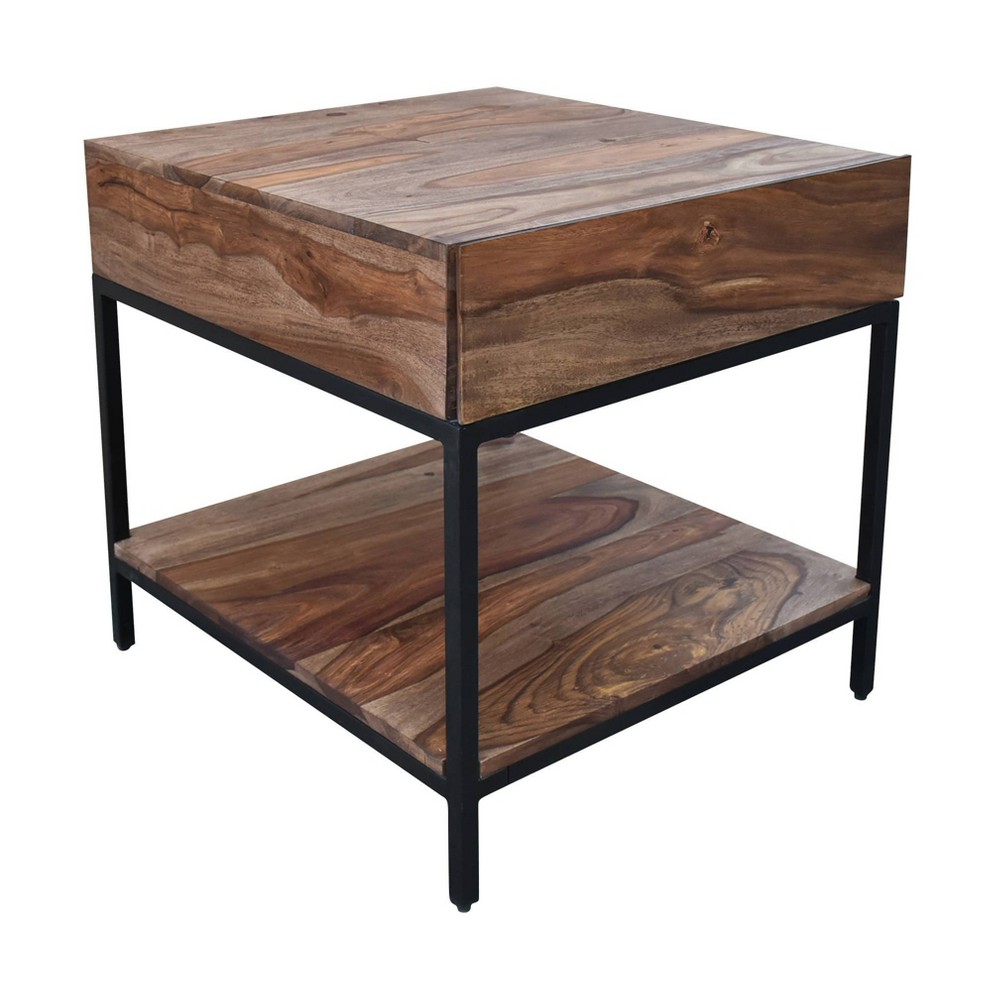 Photos - Dining Table Springdale Ii Rustic 1 Drawer Side Table Natural - Treasure Trove Accents