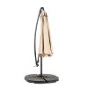 Gulches 10ft Offset Hanging Market Patio Umbrella w/Easy Tilt Adjustment,Polyester Shade,8 Ribs for Backyard,Poolside( khaki ) - 2 of 4