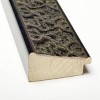 33" x 27" Non-Beveled Intaglio Embossed Black Wood Wall Mirror - Amanti Art: Modern Rectangle, Includes Mounting Hardware - 2 of 4