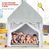 Costway Kids Play Tent Large Playhouse Children Play Castle Fairy Tent Gift w/ Mat Gray - 2 of 4