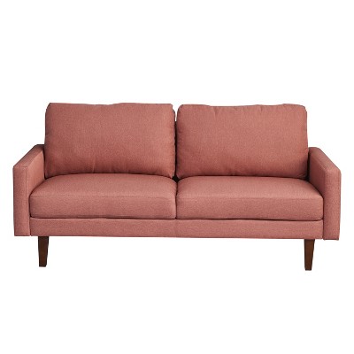 Linen Sofa Modern Couch Comfy Loveseat with Wooden Legs for Living Room, Bedroom, Office