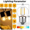 Runesay E26 Low Light Bulbs, 1Watt G40 Edsion Small LED Light Bulbs Equal to 10w Incandescent, 2700k Warm White, 230V, 2Pcs - 2 of 4