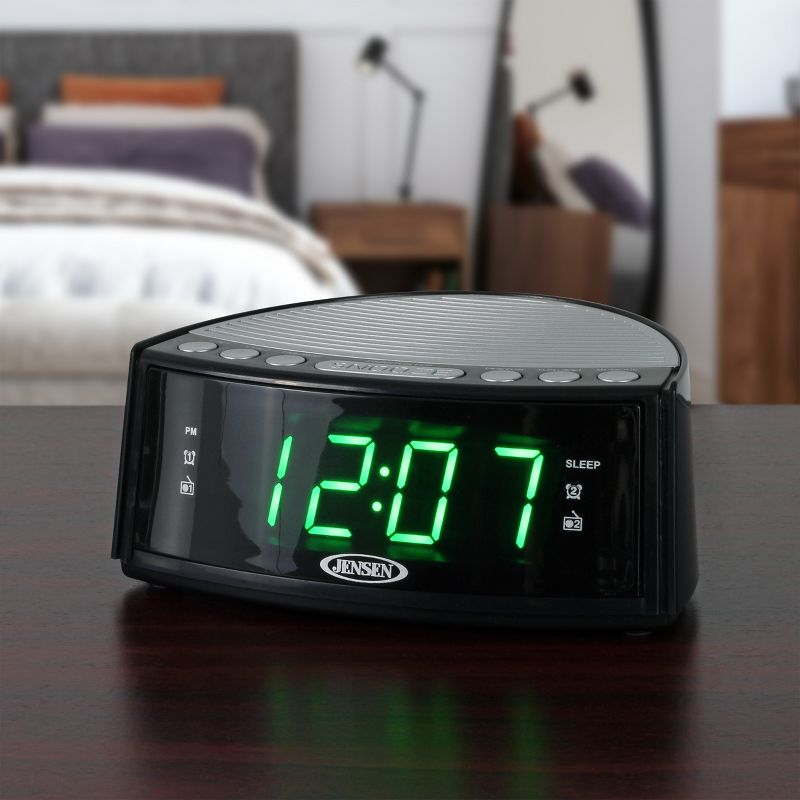 JENSEN JCR-160 Digital AM/FM Dual Alarm Clock Radio, 4 of 5