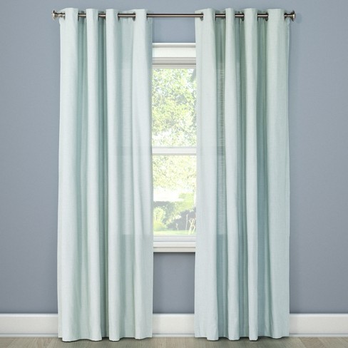 aqua curtain panels