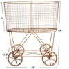 Storied Home Metal Rolling Laundry Cart with Rack - 2 of 4