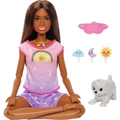 Barbie Self care Rise Relax Doll With Gray Puppy Target