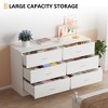 SUGIFT 6 Drawer Dresser, Modern Wood Chest of Drawers for Bedroom, White - 2 of 4