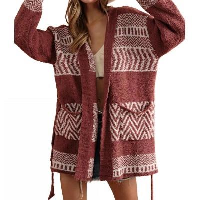 Women's Cozy Aztec Cardigan - Blue B
