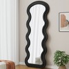 JUJABU Full-Length Wavy Floor Mirror with Stand for Bedroom or Living Room - 2 of 4