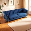 GDFStudio Calla 83.85'' 3-Seater Modern Chesterfield Velvet Upholstered Sofa - 2 of 4