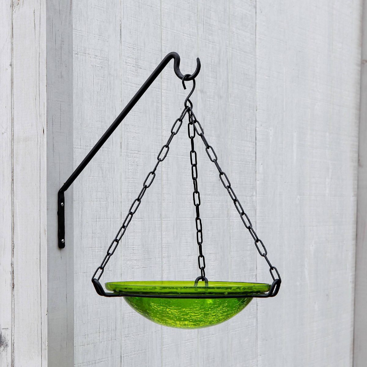 Wrought Iron 45 Degree Wall Mount Bracket Black Powder Coated Finish - Achla Designs - thumbnail 3