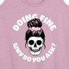 Women's - Instant Message - Doing Fine Why Do You Ask Graphic Racerback Tank - 2 of 4