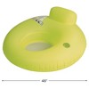 Pool Central 48" Inflatable 1-Person Water Sofa Swimming Pool Inner Tube Lounger Float - Neon Yellow - 4 of 4