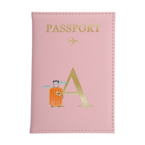 Unique Bargains Durable Letter Pattern Passport Holder 1 Pc - 1 of 4