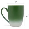 Elanze Designs In My Unstoppable Era Two Toned Ombre Matte 10 ounce New Bone China Coffee Tea Cup Mug For Your Favorite Morning Brew, Green and White - 4 of 4