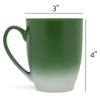 Elanze Designs Best Papaw By A Long Shot Two Toned Ombre Matte Green and White 12 ounce Ceramic Stoneware Coffee Cup Mug - 4 of 4