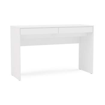 Lindoia 2 Drawer Writing Desk White - Polifurniture