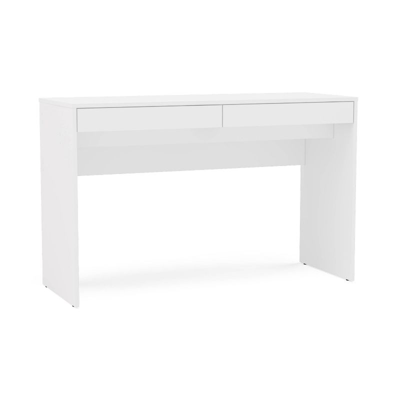 Lindoia 2 Drawer Writing Desk White - Polifurniture, 1 of 6