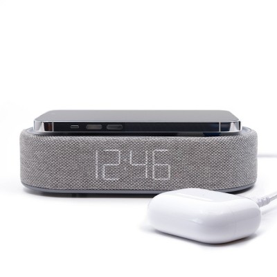 Power Tray Alarm Table Clock Gray - Capello