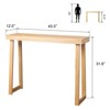 Karl Home |43.3 In. Console Table With Trapezoidal Legs, Wooden Frame - 2 of 4