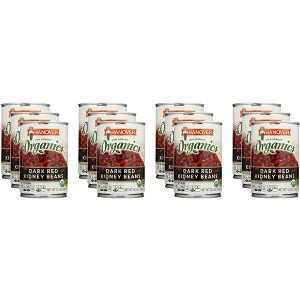 Hanover Organic Dark Red Kidney Beans Low Sodium - Case of 12 - 15.5 OZ - 1 of 2