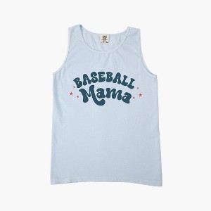 Simply Sage Market Women's Baseball Mama Stars Garment Dyed Heavy Weight Tank - 1 of 2