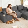 110'Modular Sectional Couches for Living Room, Boneless Sofa with Deep Seat, L Shaped Cloud Couch with Chaise,Plush Linen Fabric, No Assembly Required - 3 of 4