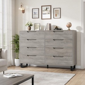 Drawer Dresser with Adjustable Legs - Waterproof MDF Top, Rustic Modern Design, Anti-Tip Safety & Easy Assembly - 1 of 4