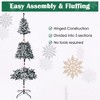 Yescom Christmas Tree Artificial with Lights, 7.5Ft Flocked Xmas Tree Foldable 1166 Branch Tips - 2 of 4