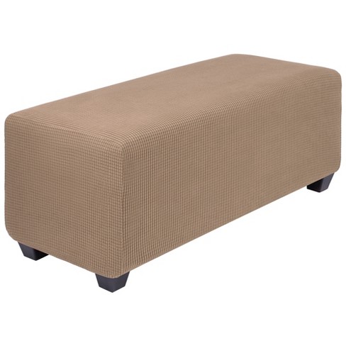 Piccocasa High Stretch Ottoman Cover With Elastic Bottom Rectangle