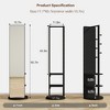 PAGED 65.7"x17.7" Full Length Mirror,Leaning Floor Full Body Mirror with Shelves for Storage,Suitable for Bedroom,Living Room,Cloakroom - 3 of 4