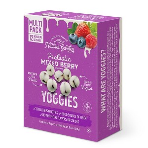 Nature's Garden Snacks Probiotic Yoggies Fruit Snacks Mixed Berry - 8.5oz/12ct - 1 of 4