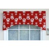 RLF Home Claws Arch 100% Cotton with Fully Lined 3" Rod Pocket Valnance for Windows 50" x 17" Red - 2 of 4