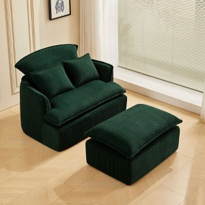 NicBex Couches for Living Room Recliner Single Seat Upholstered Lounge Chair Sofa Modern Design Accent Sofa with Ottoman - 1 of 4