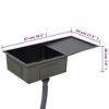 vidaXL Kitchen Sink with Strainer, Stainless Steel Top-Mount Sink, Fast Drainage, Anti-Corrosion - 4 of 4
