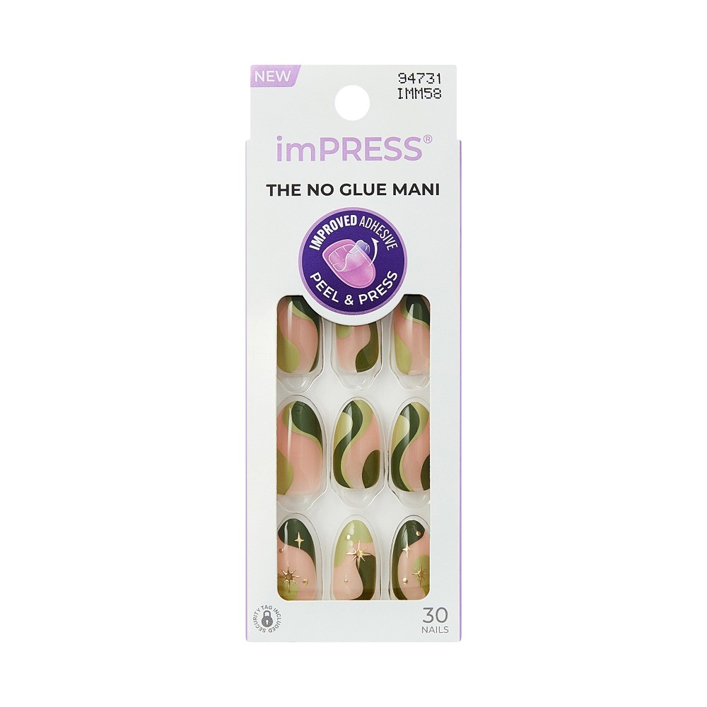 imPRESS Press-On Manicure No Glue Fake Nails - Shining - 33ct