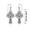 Slickblue Women's Earrings, Celtic Cross with Trinity Knot, Sterling Silver Jewelry, Silver Finish, 0.98" - 3 of 4