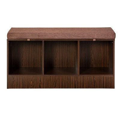 Honey-Can-Do Storage Bench Lockers Brown