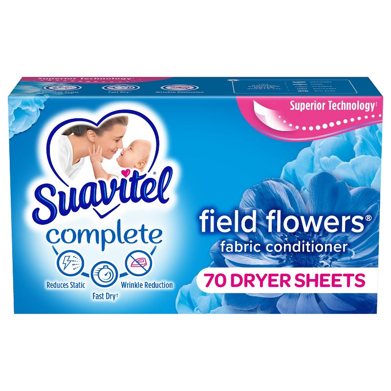 Suavitel Complete Dryer Sheets - Field Flowers - 70ct, 1 of 11