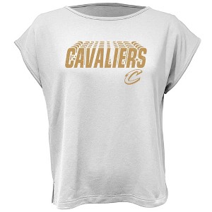 NBA Cleveland Cavaliers Women's White Round Neck Short Sleeve T-Shirt - 1 of 4